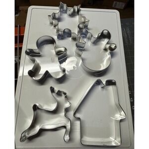 Christmas Cookie Cutter Set - 5 Piece Holiday Cookies Molds Stainless Steel NEW